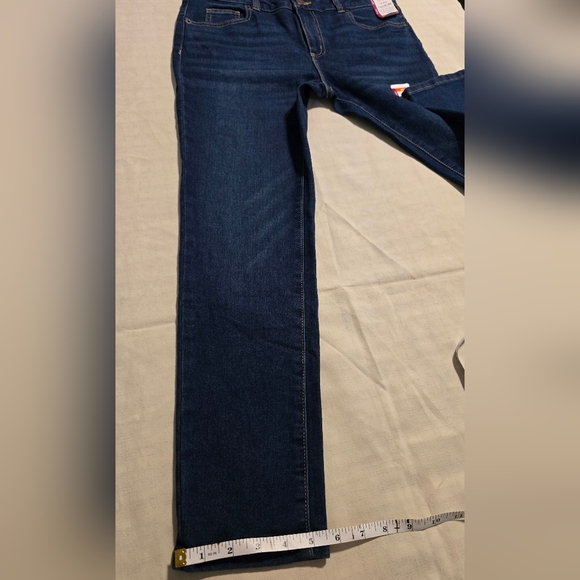 Wonder Nation Women's Deep Blue Straight Leg Jeans - Picture 9 of 11